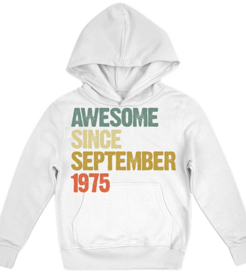 Awesome Since September 1975 Retro Vintage Gift Kids Hoodie