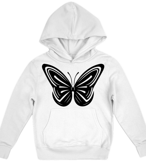 Elegant Vintage Geometric Butterfly Kids Hoodie