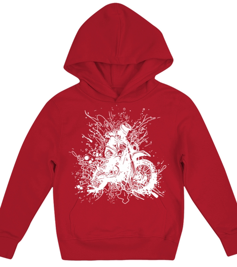 Motorcycle Offroad Racing Slippery Floor Splash Kids Hoodie