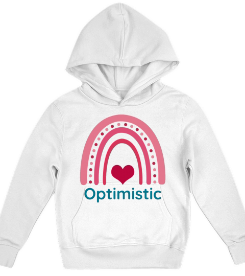 Optimistic Viva Magenta Boho Rainbow Kids Hoodie