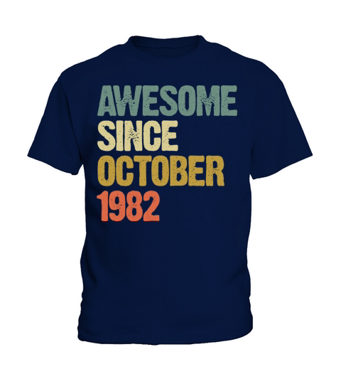 Awesome Since October 1982 Retro Vintage Gift Kids T-Shirt