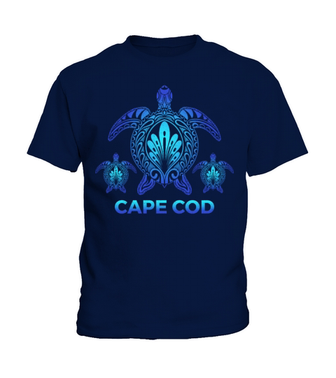 Vintage Cape Cod Massachusetts MA Turtle Souvenirs Kids T-Shirt
