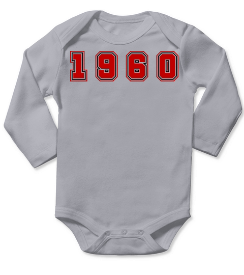 1960 Year Number Long Sleeve Baby One-Piece