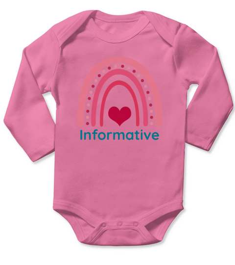 Informative Viva Magenta Boho Rainbow Long Sleeve Baby One-Piece