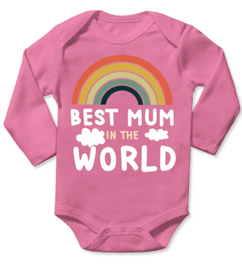 Rainbow Mama Best Mom Happy Mothers Day Long Sleeve Baby One-Piece