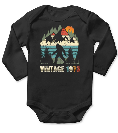 vintage 1973 yeti funny 50th birthday shirt Long Sleeve Baby One-Piece