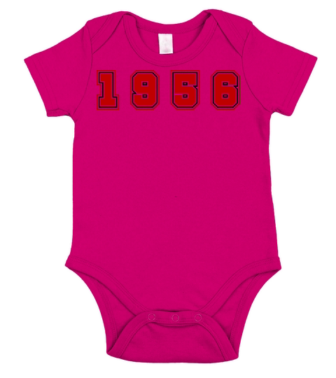 1956 Year Number Short Sleeve Baby One-Piece