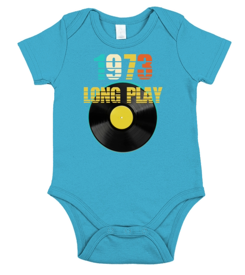 1973 Long Play Record Reto 50th Birthday Gift Short Sleeve Baby One-Piece