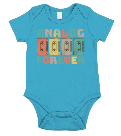 Analog Forever Cassette Tapes Short Sleeve Baby One-Piece