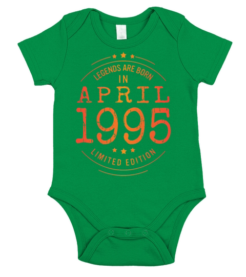 Birthday April 1995 Limited Edition Vintage Legend Short Sleeve Baby One-Piece