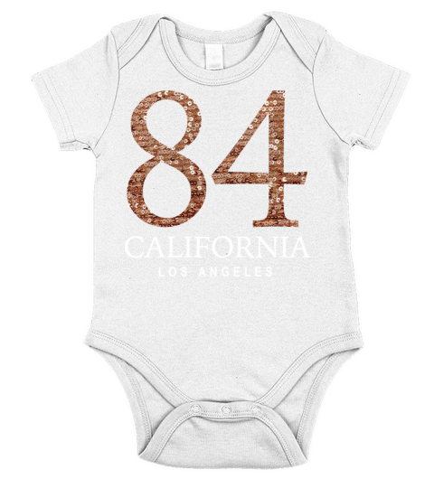 California Los Angeles est 84 Short Sleeve Baby One-Piece