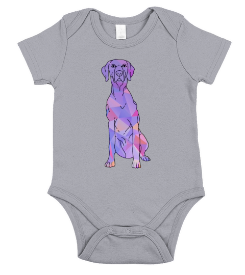 Colorful Weimaraner Short Sleeve Baby One-Piece