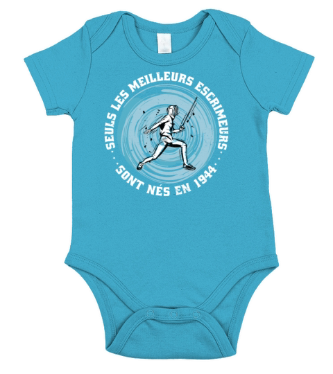 Fencers born in 1944 Birthday Vintage Short Sleeve Baby One-Piece