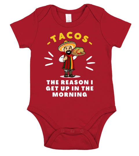 Funny Taco lover quote design gift - Taco Morning Short Sleeve Baby One-Piece