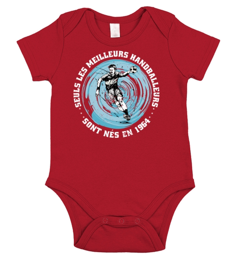 Handballers born in 1964 Birthday Vintage French Short Sleeve Baby One-Piece