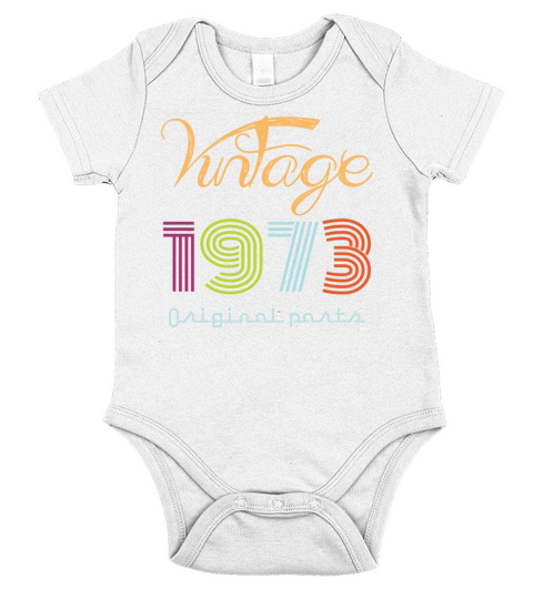 vintage 1973 t-shirt ladies Short Sleeve Baby One-Piece