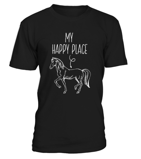 My Happy Place Horse Lover Gifts Horseback Ridingr T-Shirt Unisex