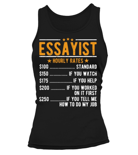 Essayist Hourly Rates Tank top Woman