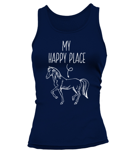 My Happy Place Horse Lover Gifts Horseback Ridingr Tank top Woman