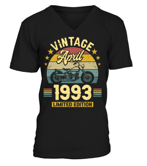 April 1993 30 Years Old Vintage 30th Birthday V-Neck T-shirt