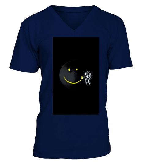 Astronaut Paint Smile V-Neck T-shirt