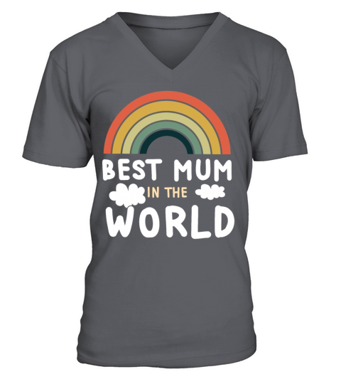 Rainbow Mama Best Mom Happy Mothers Day V-Neck T-shirt