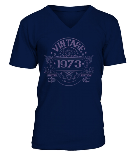 Vintage 1973 birthday vintage V-Neck T-shirt