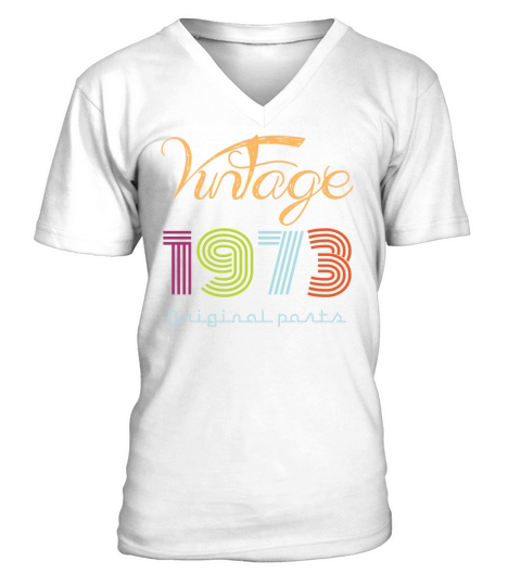 vintage 1973 t-shirt ladies V-Neck T-shirt