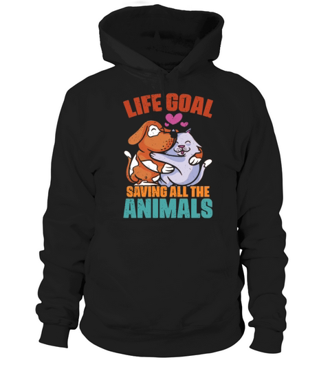 Vintage Life Goal Save All The Animals For Vet Med Hoodie Unisex