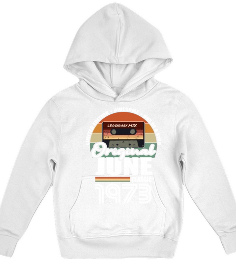 50th birthday june 1973 original 1973 Kids Hoodie