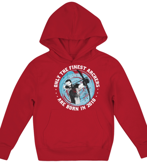 Archer born in 2010 Vintage Birthday Arrow-sports Kids Hoodie
