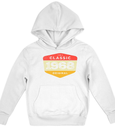 Classic 1968 55 Birthday Vintage Kids Hoodie