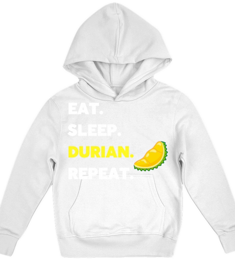 Eat Sleep Durian Repeat funny durian meme gift Kids Hoodie
