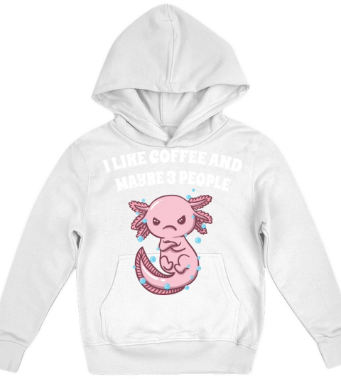 I Like Coffee and Maybe 3 People Sarcastic Introve Kids Hoodie