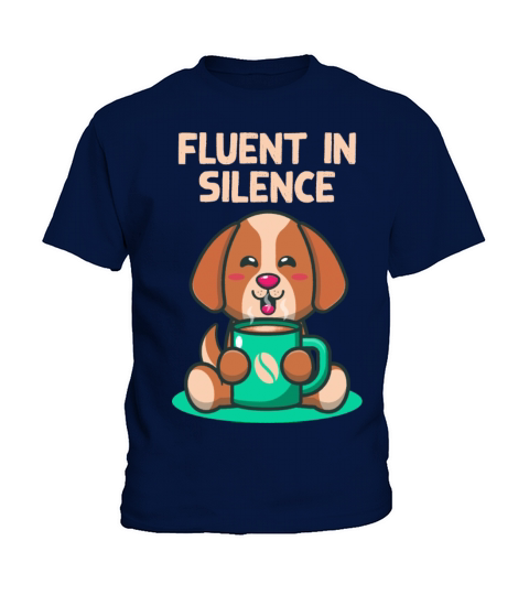 Fluent in Silence Introvert Pun Antisocial Joke Ne Kids T-Shirt