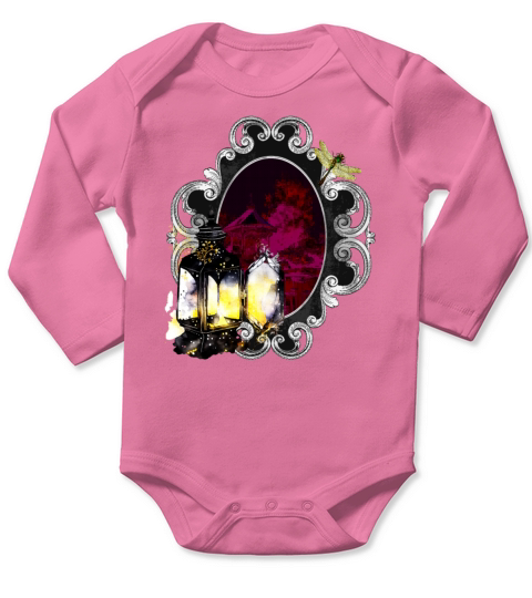 041 The Lantern And The Dragonfly Long Sleeve Baby One-Piece