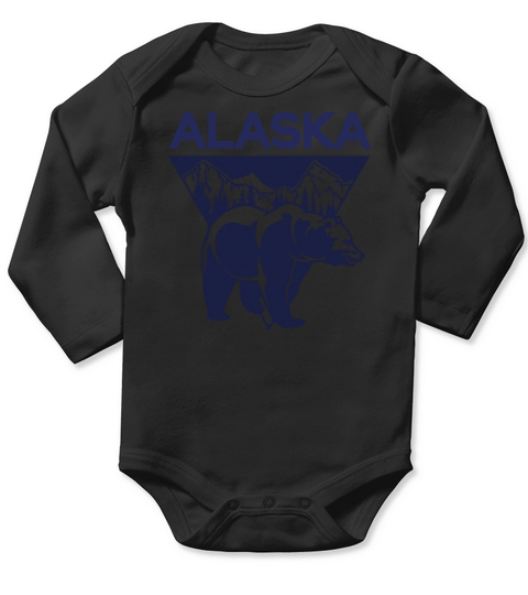 alaska bear vintage Long Sleeve Baby One-Piece