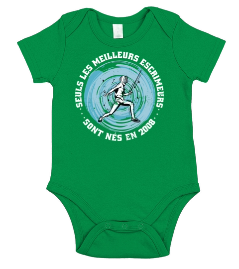 Fencers born in 2008 Birthday Vintage Short Sleeve Baby One-Piece