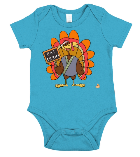Funny Thanksgiving Short Sleeve Baby One-Piece