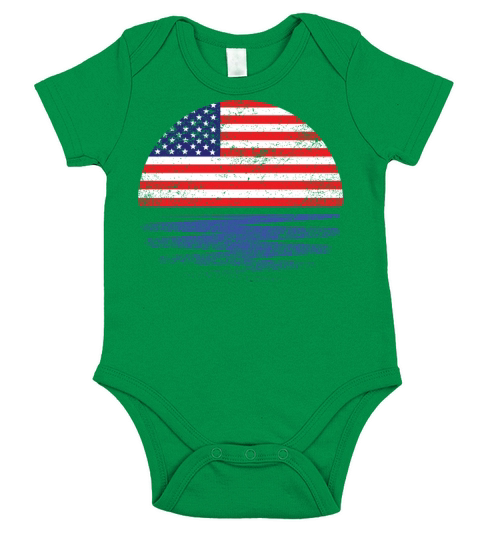 Vintage American Sunset Short Sleeve Baby One-Piece