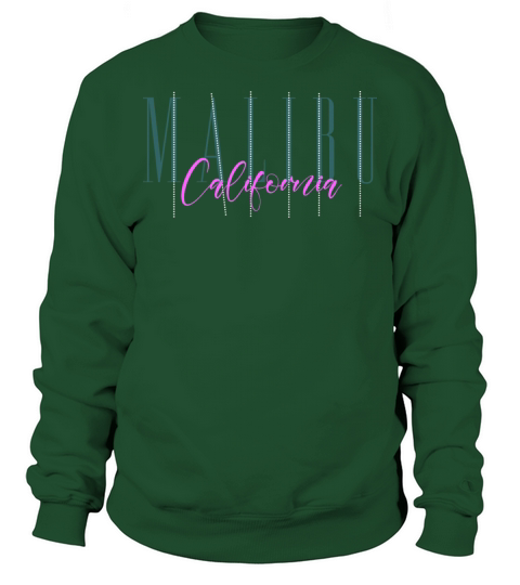 Malibu california typographic slogan lettering Sweatshirt Unisex