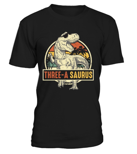 Kids 3 Year Old Dinosaur Birthday 3th Vintage T-Shirt Unisex