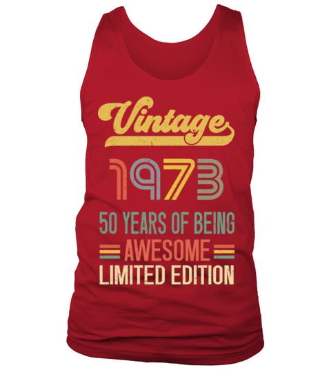 50 Year Old Gifts Vintage 1972 Limited Edition Tank Top Unisex