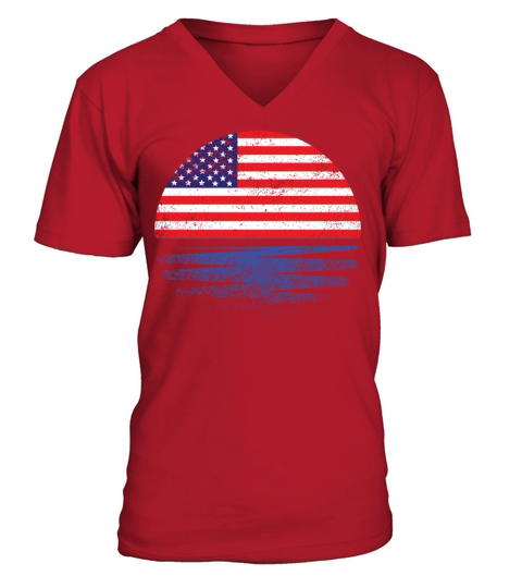 Vintage American Sunset V-Neck T-shirt