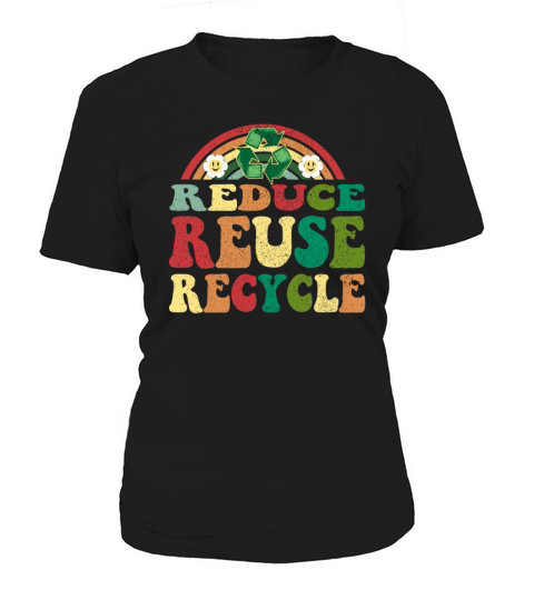 World Earth Day Reduce Reuse Recycle Vintage Women's T-Shirt