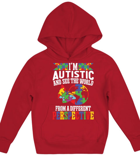 Autism autistic world from different perspective Kids Hoodie