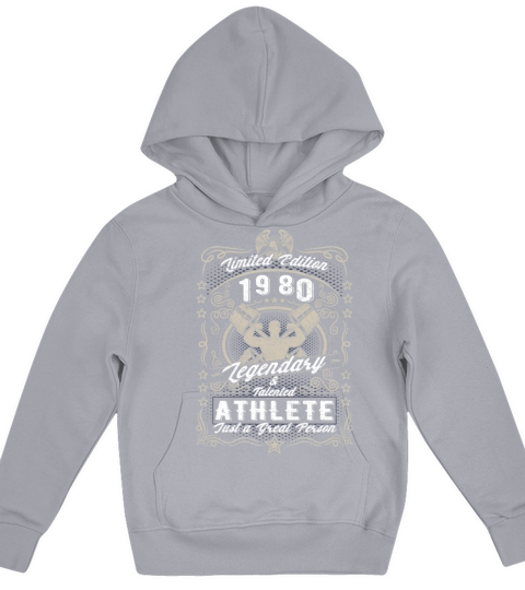 Vintage 1980 Fitness Birthday Gift Sport Hobby Kids Hoodie