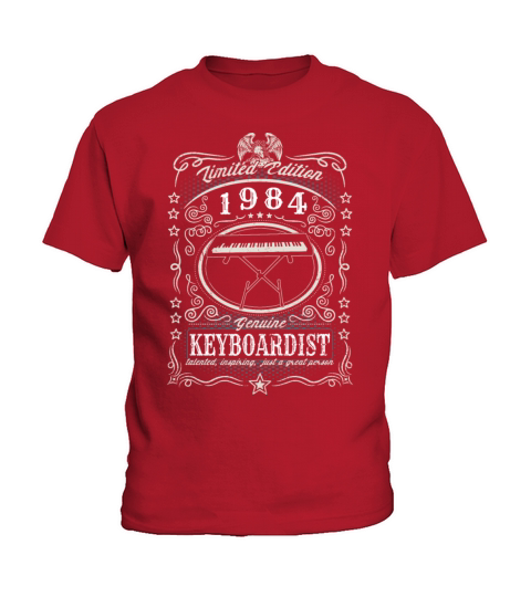 Vintage 1984 Keyboardist Birthday Gift Keyboard Kids T-Shirt