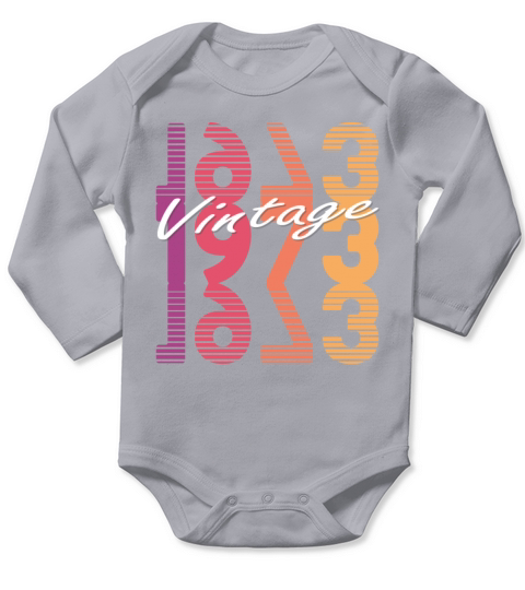 50th birthday vintage 1973 born in 1973 Long Sleeve Baby One-Piece