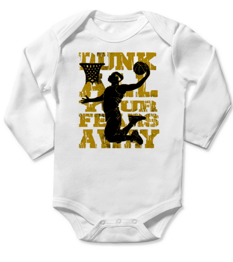dunk all your fears away Long Sleeve Baby One-Piece